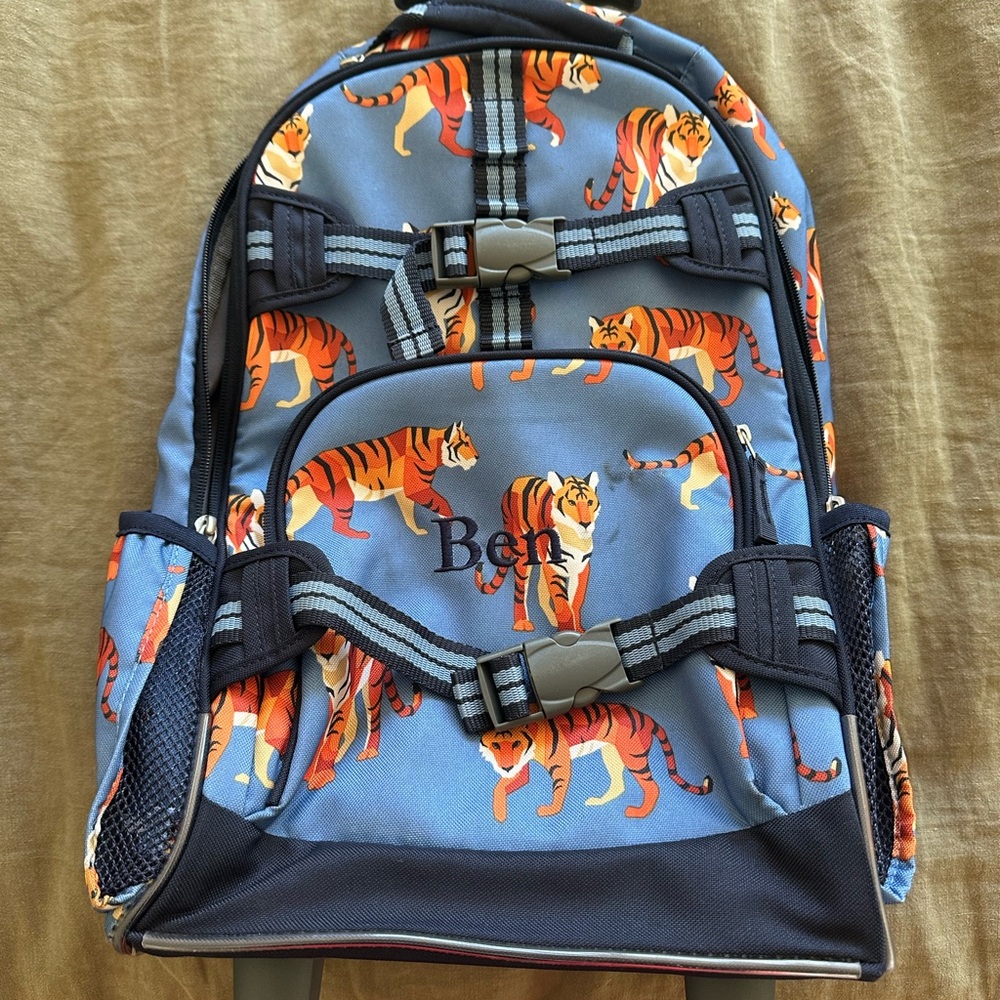 Kids PB Kids Monogrammed Roller Backpack - Ben